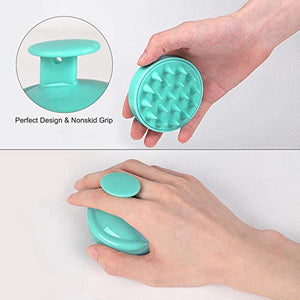 Hair Shampoo Brush, Heeta Scalp Care Brush with Soft Silicone Head Massager for Women, Men, Pets (Green)