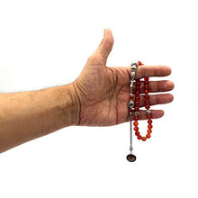 Load image into Gallery viewer, ALBATROSART -Prestige Series -1- (8mm,33 Beads) Worry Beads-Prayer Beads-Tesbih-Tasbih-Tasbeeh-Misbaha-Masbaha-Subha-Rosary (Red Agate Stone Prayer Beads)
