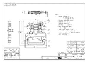 Dinkle DK2.5N-RD DIN Rail Terminal Blocks (Pack of 100)