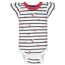 Load image into Gallery viewer, Gerber Baby Girls 4-Pack Short Sleeve Onesies Bodysuits, Pink Cherry, 6-9 Months
