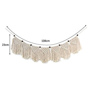 Sun candlelight Unique Tassels Wall Hanging Garland Handmade Macrame String Retro Kids Craft Handcrafted Girls Room Baby Indian Home Decor (Size : 42.529.06 inch)