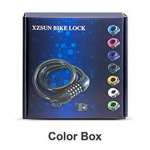 Load image into Gallery viewer, Bike Lock Bicycle Lock Chain ，5-Digit Combination Lock Core Steel Wire Bike Lock Security&amp;Portable Bicycle Locks,4 Feet x 1/2 inch (Pink)

