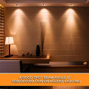 12 Pack MR16 LED Bulbs 50W Halogen Equivalent, 2700K Warm White, 5W GU5.3 MR16 12V Spotlight Bulb, Non-Dimmable,45 Degree Beam Angle for Landscape, Recessed, Track Lighting