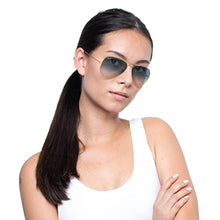 Load image into Gallery viewer, Ray-Ban RB3025 Classic Aviator Sunglasses, Gold/Clear Gradient Blue, 55 mm

