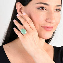 Load image into Gallery viewer, Green Turquoise Gemstone Ring Size 10
