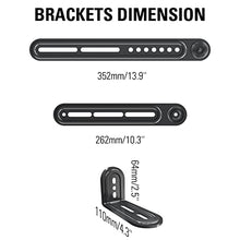 Load image into Gallery viewer, Mounting Dream Soundbar Mount Sound Bar TV Bracket for Mounting Above or Under TV Fits Most of Sound Bars Up to 15 Lbs, with Detachable Long Extension Plates MD5420
