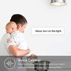 Kasa Smart Light Switch HS200P3, Single Pole, Needs Neutral Wire, 2.4GHz Wi-Fi Light Switch Works with Alexa and Google Home, UL Certified, No Hub Required, 3-Pack , White
