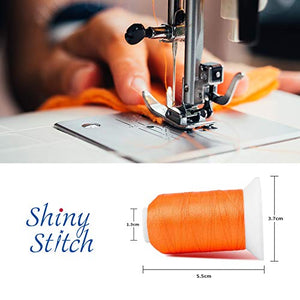 ShinyStitch 82 Spools Polyester Embroidery Machine Thread Kit, 500M (550Y) for Brother Babylock Janome Singer Pfaff Husqvarna Bernina Embroidery and Sewing Machines