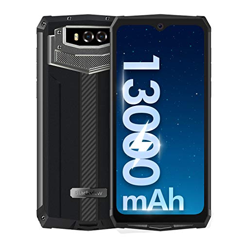 13000mAh Rugged Phone, Blackview BV9100 4GB+64GB Dual SIM Rugged Cell Phones Unlocked, IP68 Waterproof Smartphone, Android 9.0 Pie 6.3