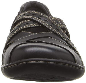 Clarks womens Ashland Spin Q Slip On Loafer, Black, 8.5 US