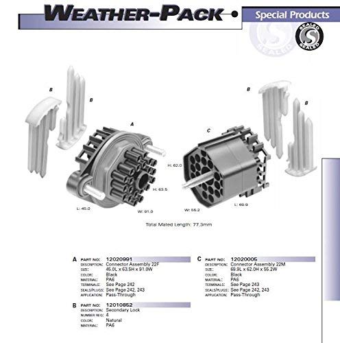 Load image into Gallery viewer, Weather Pack Pro Kit WP-1292 With Bulkhead Kit and Pro Crimp Tool: Sealed Weatherproof Automotive Electrical Connectors 20-12 Gauge 1292 Piece Kit With Bulkhead Connectors & 12014254 Crimp Tool