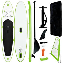 Load image into Gallery viewer, Aisifx Inflatable Stand Up Paddleboard with Sail Set Green and White
