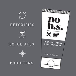 No B.S. Charcoal Peel Off Face Mask - Deep Cleaning Blackhead Remover Mask - Painless Activated Charcoal Clay Face Mask