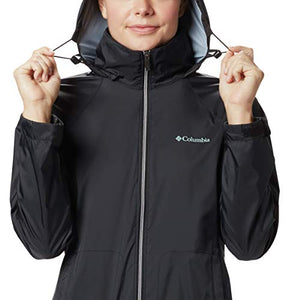 Columbia Women's Switchback III Adjustable Waterproof Rain Jacket, Black, Medium