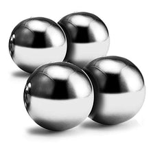 Load image into Gallery viewer, Whiteswallow Reusable Stainless Steel Ice Cube Metal Whiskey Stones Ball for Drinks Set of 4
