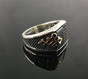 KAR 925K Stamped Sterling Silver Black Onyx w/ 36 Cubic Zircone Stone Men's Ring K7A (8)