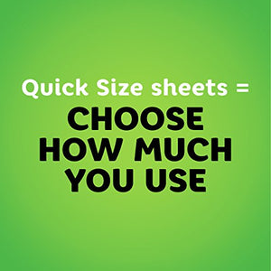 Bounty Quick-Size Paper Towels, White, 8 Family Rolls = 20 Regular Rolls