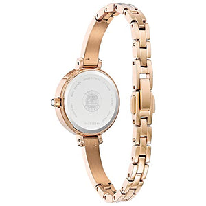 Citizen Women's Eco-Drive Dress Classic Crystal Bangle Watch in Rose-tone Stainless Steel, Mother of Pearl Dial (Model: EM0863-53D)