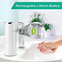 Load image into Gallery viewer, Automatic Touchless Soap Dispenser, Oyye 15.37oz/450ml Rechargeable Electric Foaming Soap Dispenser with Adjustable Switches Infrared Motion Sensor, Suitable for Bathroom/Kitchen/Office/Hotel
