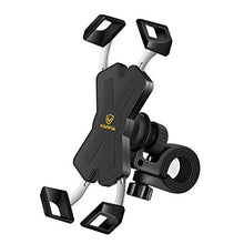 Load image into Gallery viewer, visnfa New Bike Phone Mount with Stainless Steel Clamp Arms Anti Shake and Stable 360° Rotation Bike Accessories/Bike Phone Holder for Any Smartphones GPS Other Devices Between 4 and 7 inches
