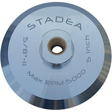 Load image into Gallery viewer, Stadea ABP103Q 5 Inch Hook and Loop Backing Pad With Rigid Aluminium Backing, 5/8" 11 Brass Arbor

