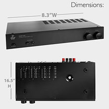 Load image into Gallery viewer, Pyle Digital Stereo Power Amplifier- Dual Channel Amp Design, Built-in Circuitry Protection, Stereo/Bridged Mode Selector, Auto System Activation &amp; Compatible for External Devices - SereneLife PAMP1000, Black
