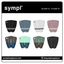 Load image into Gallery viewer, SYMPL Surfboard Traction Pad • 3 Piece Deck Pad for Surfing, Skimboarding • Maximum Grip • 3M Adhesive • Fits Surfboards, Skimboard, Longboard, Fish
