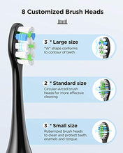 Load image into Gallery viewer, Fairywill PRO Electric Toothbrush, Ultra-Sonic Power Whitening Toothbrush with 5 Modes, Wireless Charging and Smart Timer, 8 Brush Heads with A Chargeable Travel Case
