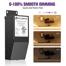 Load image into Gallery viewer, HitLights Dimmable LED Driver Transformer 60W, Magnetic Power Supply, 110V AC to 12V DC, Compatible with Lutron＆Leviton Dimmer, LED Strip Lights, Other Low Voltage Lighting Projects
