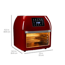 Load image into Gallery viewer, Best Choice Products 16.9qt 1800W 10-in-1 Family Size Air Fryer Countertop Oven, Rotisserie, Dehydrator - Red
