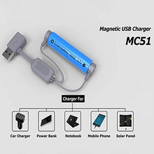 Load image into Gallery viewer, ErYao Magnetic USB Li-ion Battery Charger with Charging/Discharging Power Bank Function Max Current 1000mA, Charger Discharger Standard Discharger for Lithium Battery (Gray)
