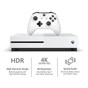 Microsoft Xbox One S 1TB Console with Xbox One Wireless Controller - Robot White (2016 Model)