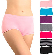 Load image into Gallery viewer, Alyce Intimates Pack of 7 Seamless No Show Womens Boyshort Hipster Panty, Standard &amp; Plus Sizes
