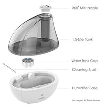 Load image into Gallery viewer, Pure Enrichment® MistAire™ Silver Ultrasonic Cool Mist Humidifier - Lasts Up to 25 Hours, Whisper-Quiet Overnight Operation, 360° Mist Nozzle, Easy-Fill Tank, Auto Safety Shut-Off
