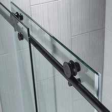 Load image into Gallery viewer, WOODBRIDGE MBSDC6076-MBL Frameless Sliding Glass Shower Door | 56"-60"W x 76"H | Matte Black Finish

