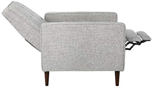 Christopher Knight Home Mervynn Mid-Century Modern Fabric Recliner, Light Grey Tweed