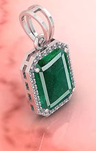 Load image into Gallery viewer, LMDPRAJAPATIS original 10X15MM Zambian Emerald Panna Jwelery Pendant for 925 Sterling Silver with Stemp Gifted Pendant
