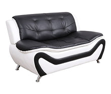 Load image into Gallery viewer, Beverly Fine Furniture 3 Piece Aldo Modern Sofa Set, Black/White
