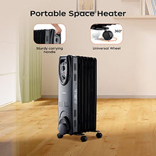 Load image into Gallery viewer, Oil Filled Radiator Heater, Radiator Heater, 2022 Upgraded 1500W Electric Portable Heater with 3 Heat Settings, Adjustable Thermostat, Quiet Overheat &amp; Tip-Over Protection, Oil Heaters for indoor use
