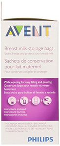 Philips Avent Breast Milk Storage Bags, Clear, 6 Ounce, 50 Pack