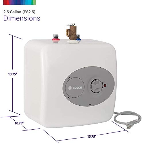 Load image into Gallery viewer, Bosch Electric Mini-Tank Water Heater Tronic 3000 T 2.5-Gallon (ES2.5) - Eliminate Time for Hot Water - Shelf, Wall or Floor Mounted