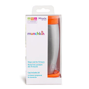 Munchkin Miracle Stainless Steel 360 Sippy Cup, Orange, 10 Ounce