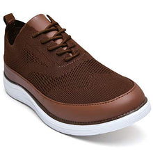 Load image into Gallery viewer, konhill Men's Mesh Sneakers Oxfords - Casual Lightweight Fashion Dress Shoes 9.5 US Brown,Label 43
