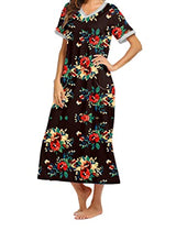 Load image into Gallery viewer, Ekouaer Loungewear Long Nightgown Women's Ultra-Soft Nightshirt Full Length Sleepwear with Pocket
