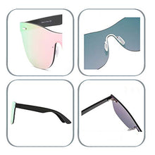 Load image into Gallery viewer, Rimless Mirrored Lens One Piece Sunglasses UV400 Protection for Women Men(Pink)

