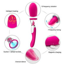 Load image into Gallery viewer, Okutani Perfect Size Realistic Tongue Licker with Multi Speed Líckíng&amp;Vibrating Handheld Wireless Pussy Pleasure Massaging Tools for Female Underwear Therapy Device IPX7 Waterproof Tshirt
