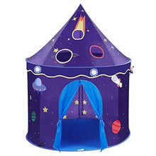 Load image into Gallery viewer, Wonder Space Children Play Tent - Space Rocket Castle Pop Up Kids Playhouse, Ideal Indoor Outdoor Gift Game Toy for Boys and Girls

