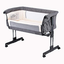 Load image into Gallery viewer, Mika Micky Bedside Sleeper Easy Folding Portable Crib,Grey

