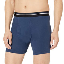 Load image into Gallery viewer, Amazon Essentials Men's 5-Pack Tag-Free Boxer Briefs, Charcoal/Dark Blue/Dark Navy, Small
