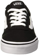 Load image into Gallery viewer, Vans Women's Low-Top Trainers Sneaker, Black Canvas Black White 187, 11
